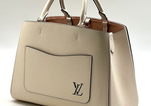 Кожаная сумка Louis Vuitton Marelle Tote MM молочная