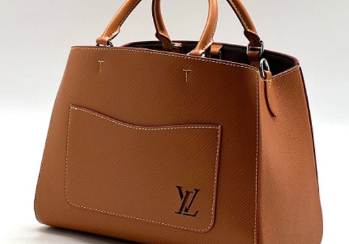 Кожаная сумка Louis Vuitton Marelle Tote MM коричневая