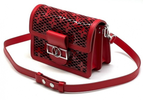 Сумка Louis Vuitton Dauphine Lugano Mini красная