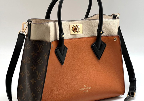 Кожаная сумка Louis Vuitton On My Side коричневая