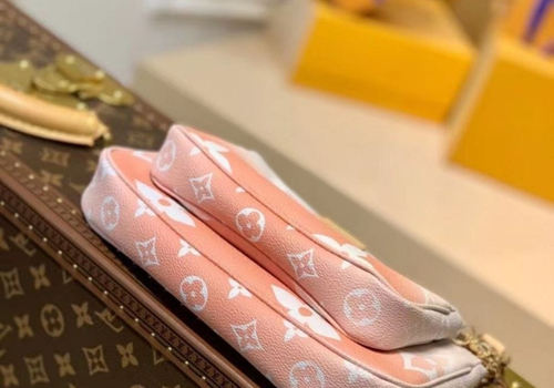 Женская сумка Louis Vuitton Multi Pochette персиковая