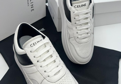 Женские кеды Celine белые с черным