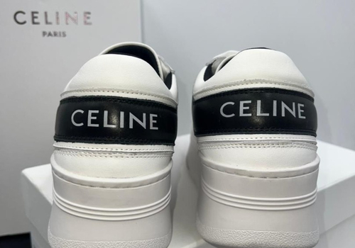 Женские кеды Celine белые с черным