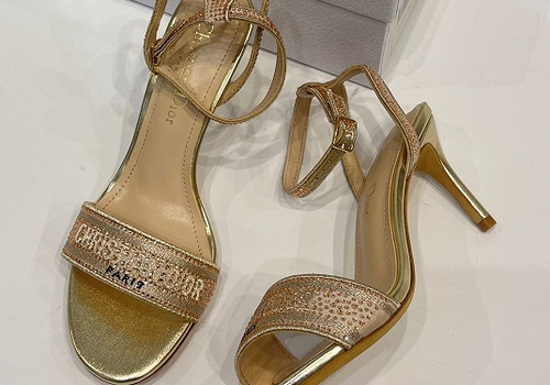 Босоножки Christian Dior золотые