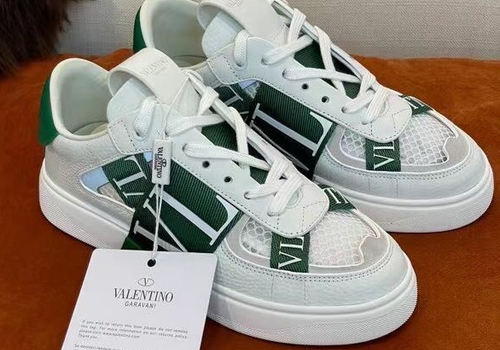 Женские кеды Valentino Garavani белые с зеленым