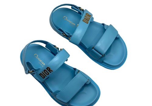 Женские сандалии Christian Dior голубые