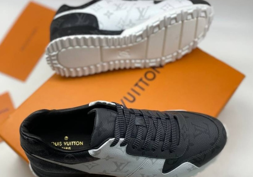 Мужские кроссовки Louis Vuitton Run Away белые с черным