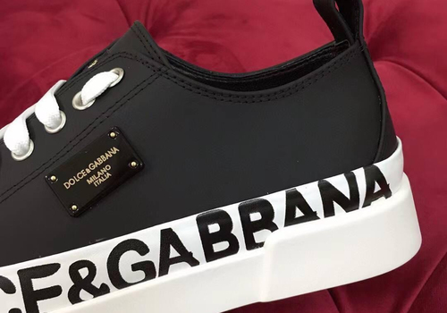 Черные кеды Dolce&Gabbana кожаные