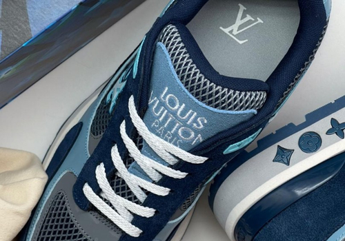 Мужские голубые кроссовки Louis Vuitton Run Away