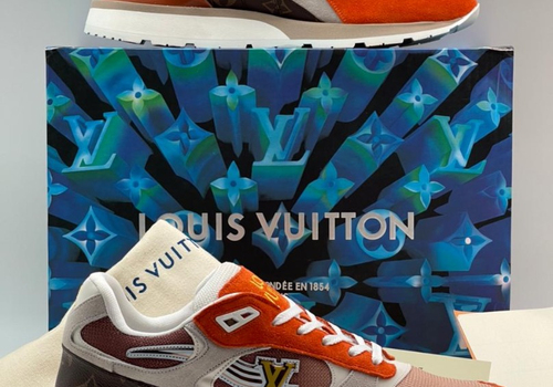 Мужские оранжевые кроссовки Louis Vuitton Run Away