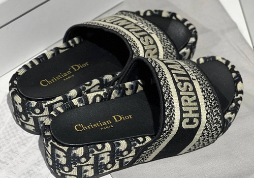 Женские шлепки-мюли Christian Dior черные