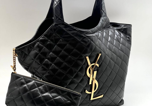 Кожаная сумка Yves Saint Laurent черная