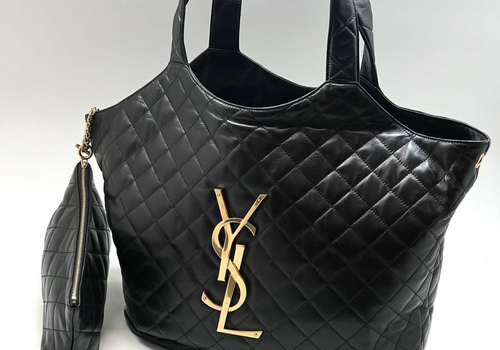 Кожаная сумка Yves Saint Laurent черная