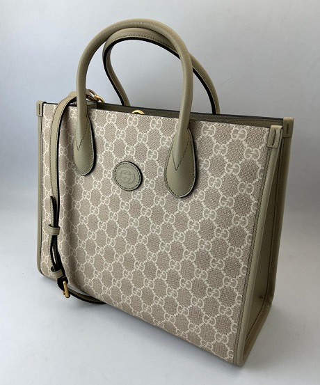 Женская серая сумка-тоут Gucci