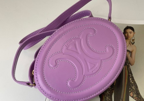 Женская фиолетовая кожаная сумка Celine