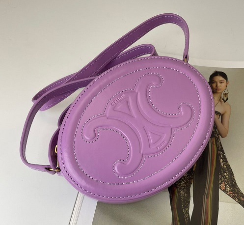 Женская фиолетовая кожаная сумка Celine