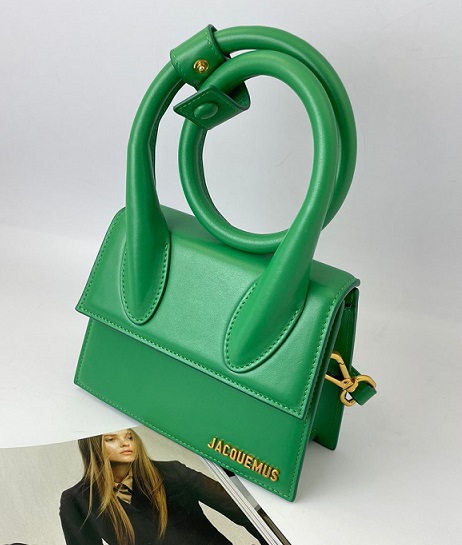 Женская кожаная сумка Jacquemus Le Chiquito Noeud зеленая
