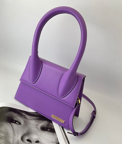 Женская кожаная сумка Jacquemus Le Chiquito moyen фиолетовый