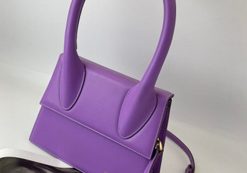 Женская кожаная сумка Jacquemus Le Chiquito moyen фиолетовый