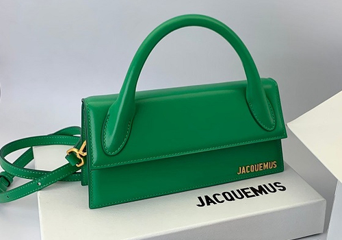 Женская кожаная сумка Jacquemus Le Chiquito long зеленая