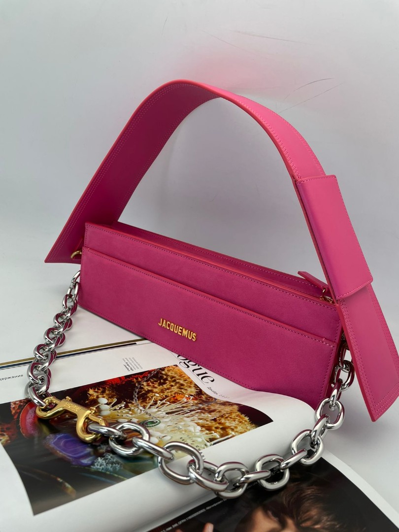 Женская кожаная сумка Jacquemus Le Ciuciu розовая