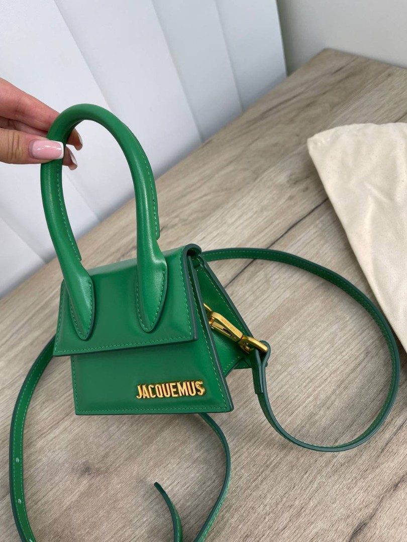 Кожаная сумка Jacquemus Le Chiquito Mini зеленая