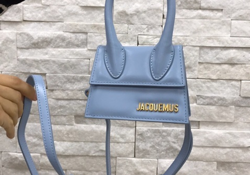 Кожаная сумка Jacquemus Le Chiquito Mini голубая