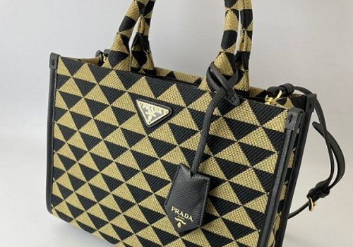 Женская сумка-тоут Prada Symbole jacquard fabric