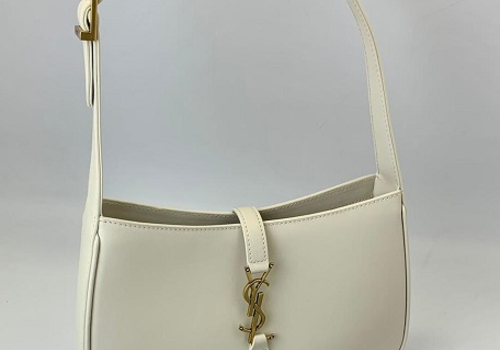 Кожаная белая сумка Yves Saint Laurent Hobo