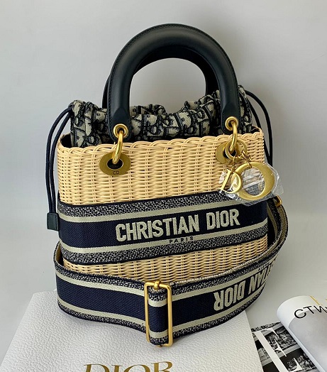 Сумка Christian Dior Lady плетеная черная