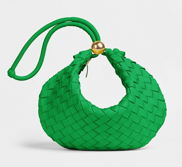 Зеленая кожаная сумка Bottega Veneta Turn