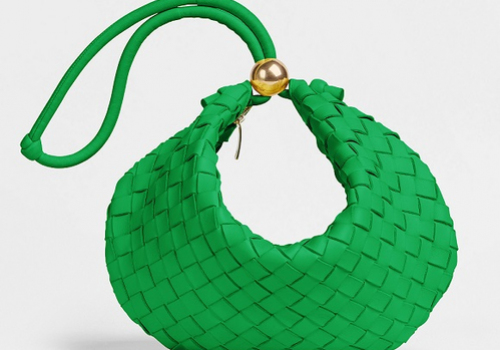 Зеленая кожаная сумка Bottega Veneta Turn