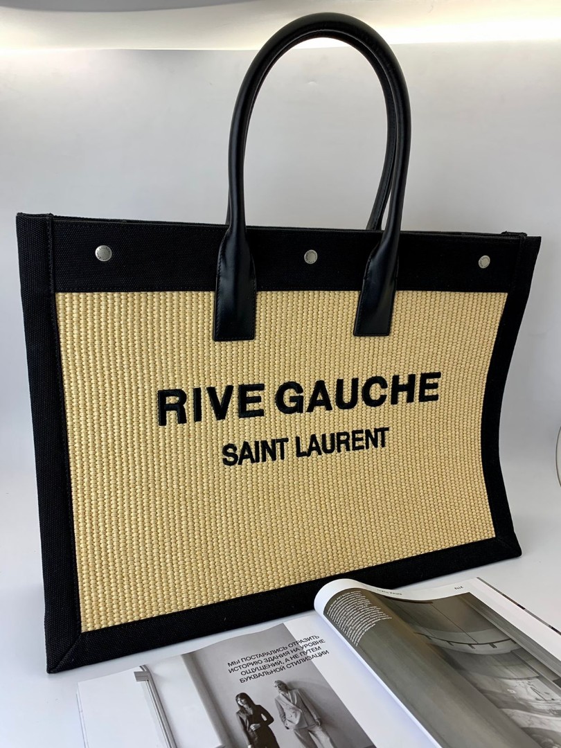Женская сумка-тоут Saint Laurent бежевая