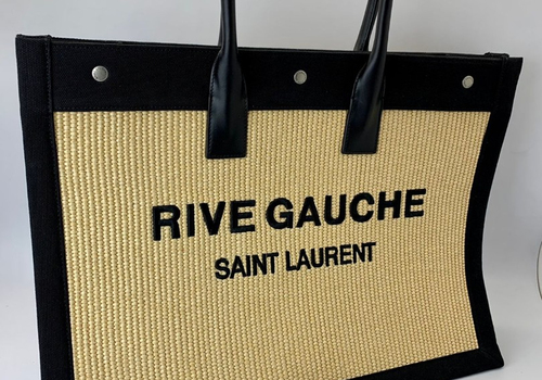 Женская сумка-тоут Saint Laurent бежевая