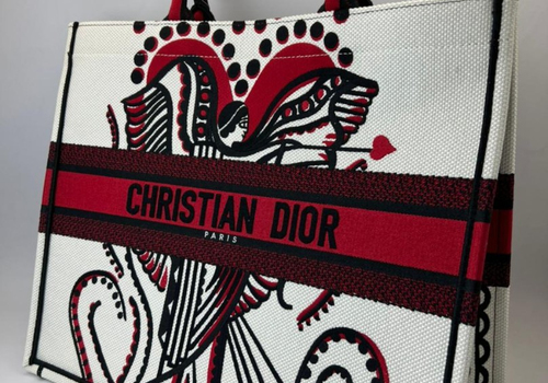 Пляжная сумка-тоут Christian Dior Book Tote 41 см белая