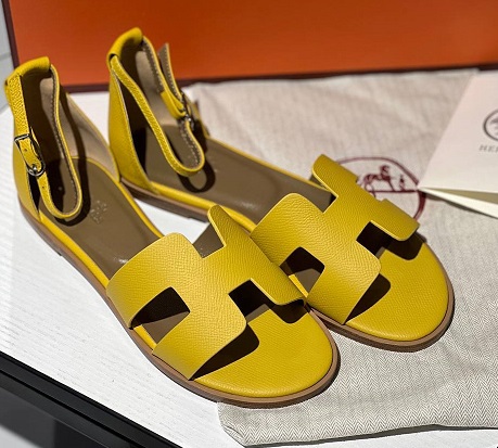 Женские сандалии Hermes Santorini желтые
