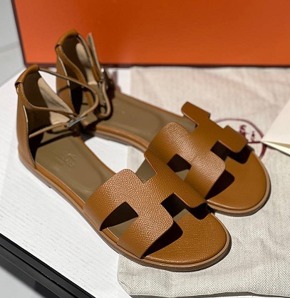 Женские сандалии Hermes Santorini коричневые