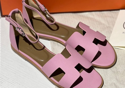 Женские сандалии Hermes Santorini розовые