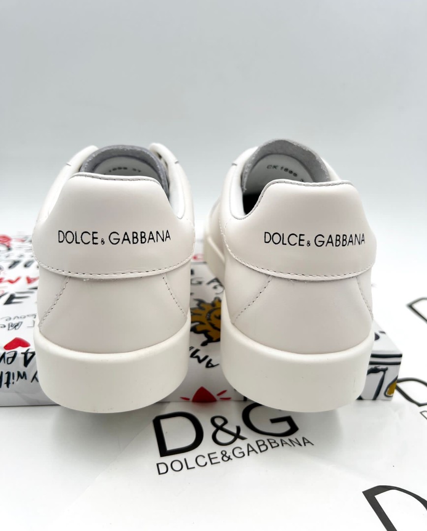 Женские белые кроссовки Dolce Gabbana