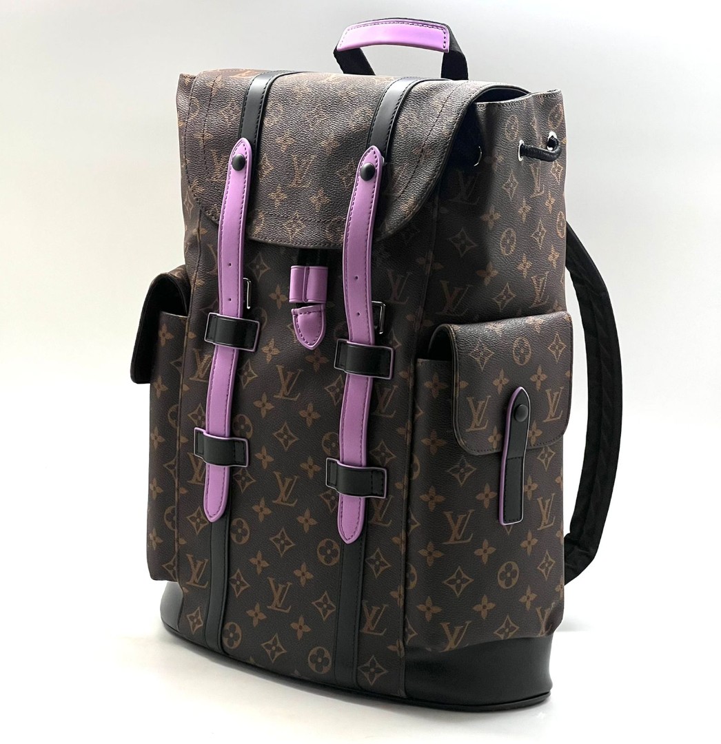 Мужской рюкзак Louis Vuitton Cristopher Monogram Macassar коричневый