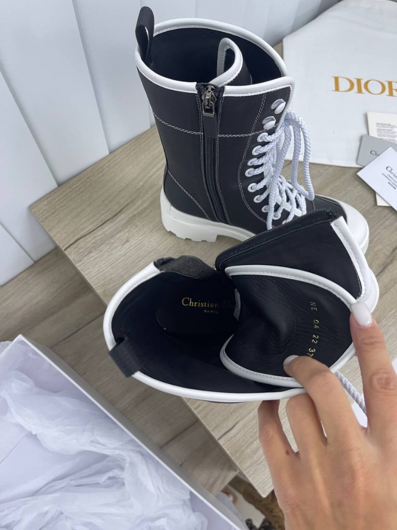 Женские черные ботинки Christian Dior D-Rise
