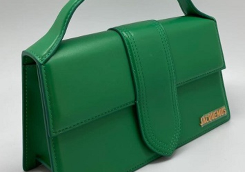 Женская кожаная сумка Jacquemus Le grand Bambino зеленая