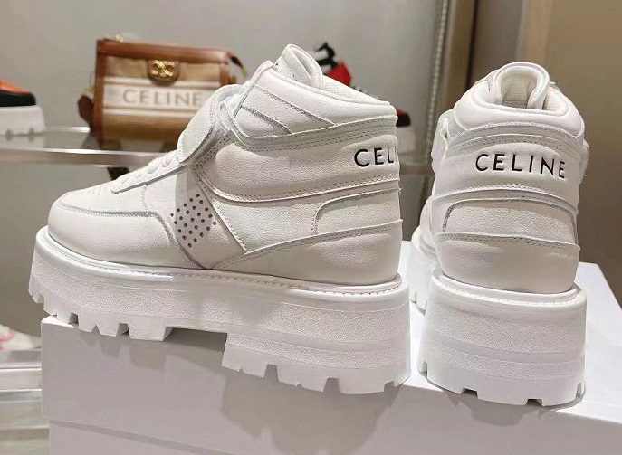 Женские белые ботинки Celine
