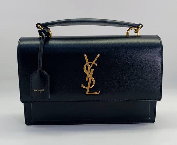 Кожаная черная сумка Yves Saint Laurent Sunset