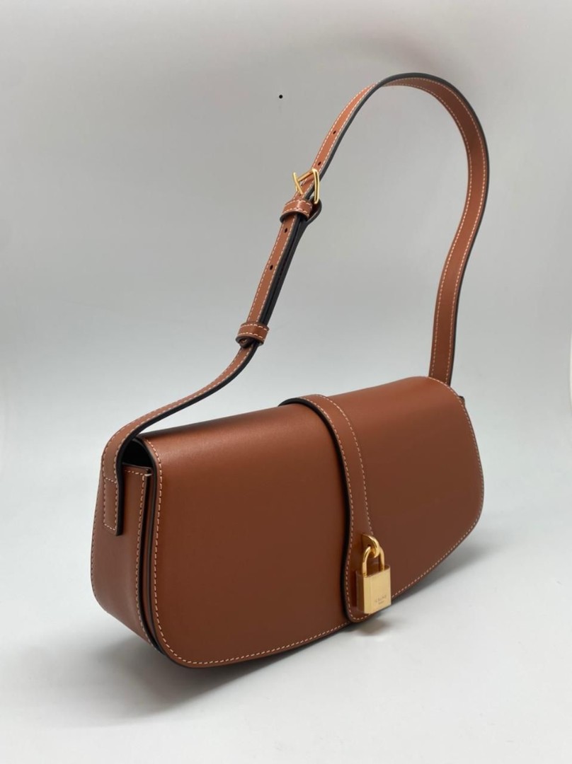 Женская кожаная сумка Celine коричневая
