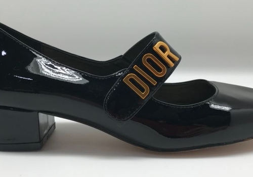 Женские туфли Christian Dior черные лаковые
