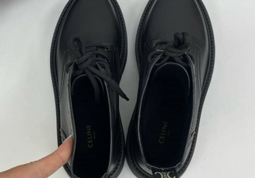 Кожаные черные ботинки Celine