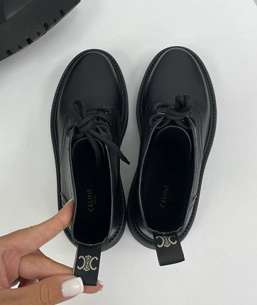 Кожаные черные ботинки Celine