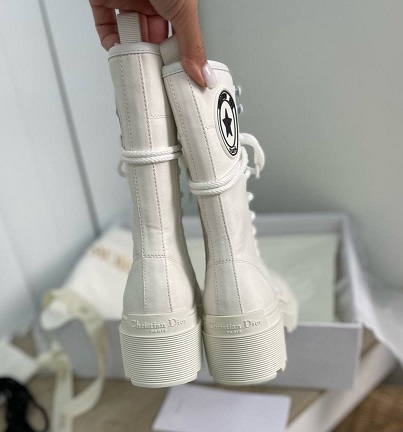 Женские белые ботинки Christian Dior D-Rise