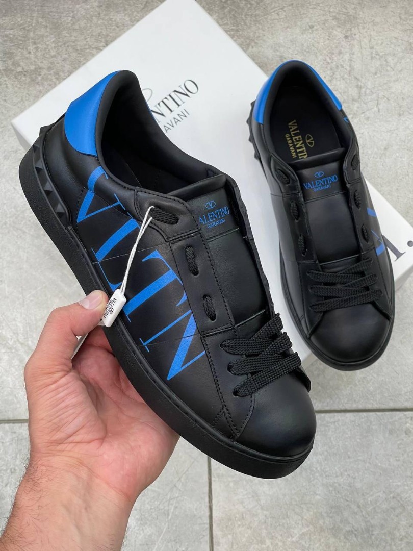 Мужские кроссовки Valentino Garavani черные с синим
